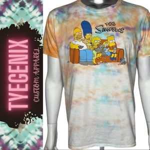 Upcycled Bart Simpson Tye Dye T-Shirt The Simpsons